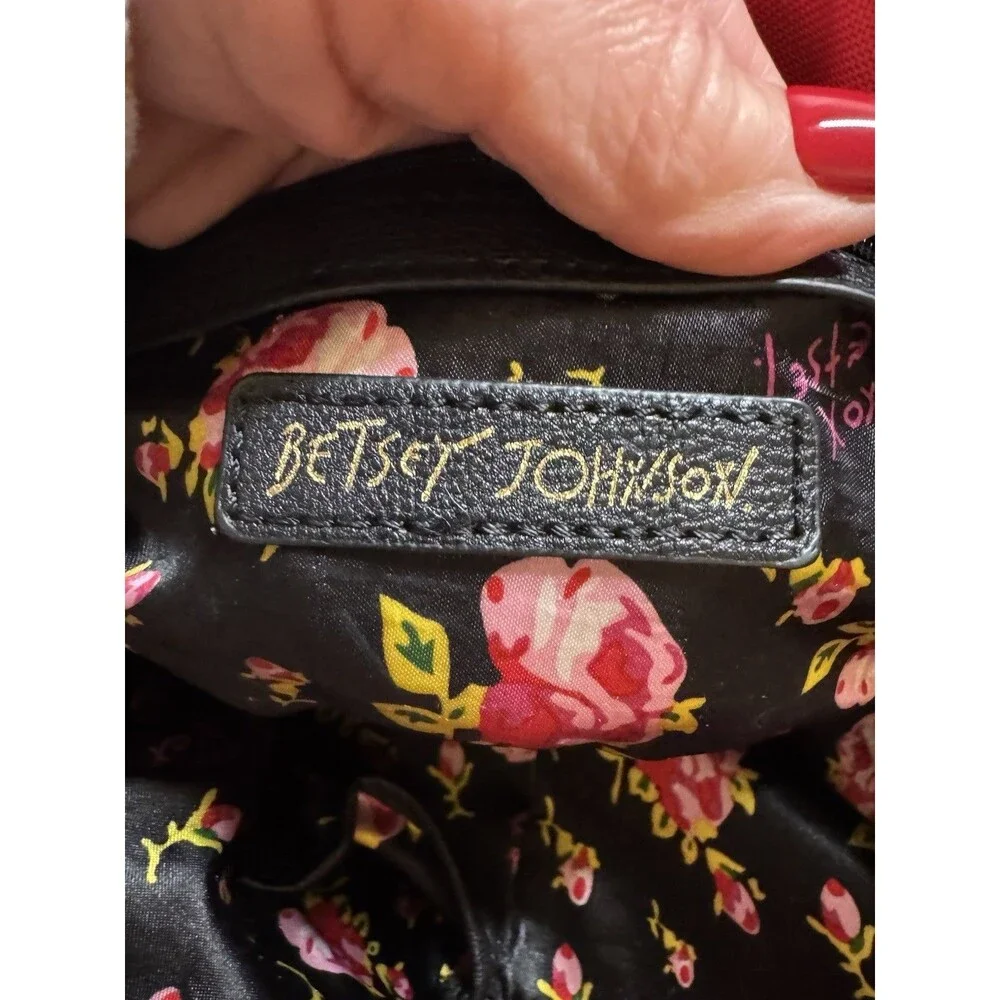 BETSEY JOHNSON Bag Iconic Bulldog Large Duffle +Card/Coin  Wallet Pink EUC